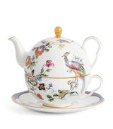 Harrods Wedgwood Fortune Fine Bone China Teapot, Teacup and Saucer Set- Buy online at McGrocer
