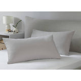 Silentnight supersoft microfibre pillowcase pair dove grey 48x76cm, imported from the UK