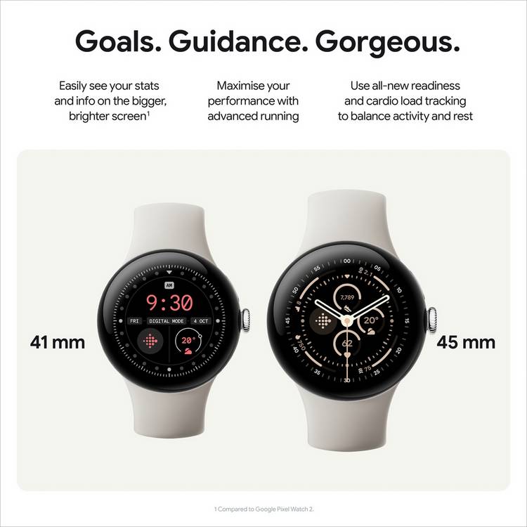 Google smartwatch Pixel Watch 3 45mm, imported from the UK