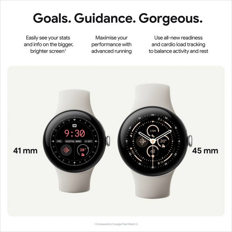 Google Pixel Watch 3 41mm smartwatch black, imported from the UK