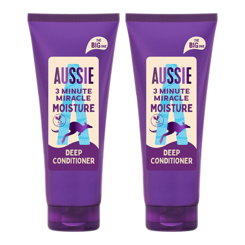 Aussie Miracle Moist 3 Minute hair treatment 2 x 350ml - British product