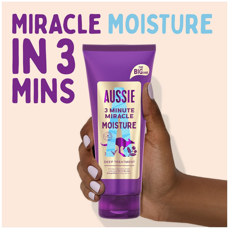 Aussie Miracle Moist 3 Minute hair treatment 2 x 350ml - British product
