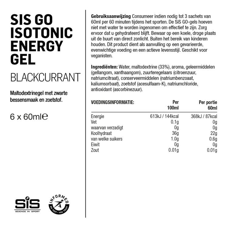 SIS energy gels variety pack 60ml 24 pack - British product