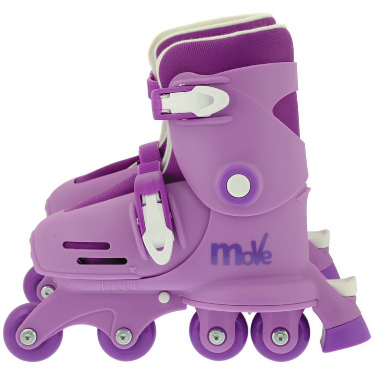 MoVe 2-in-1 adjustable junior skates purple, imported from the UK