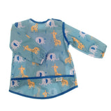 Superdrug Ziggle Baby Coverall Feeding Bib - Blue Giraffe & Elephant- Buy online at McGrocer