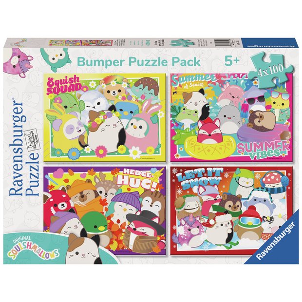 Squishmallows puzzle set 4 seasonal scenes 400 pieces, imported from the UK
