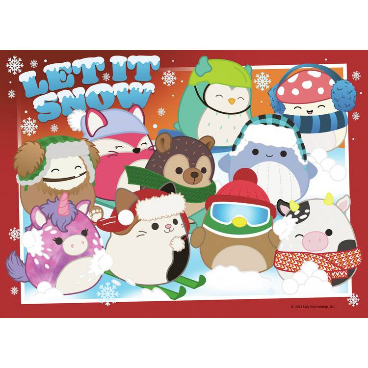 Squishmallows puzzle set 4 seasonal scenes 400 pieces, imported from the UK