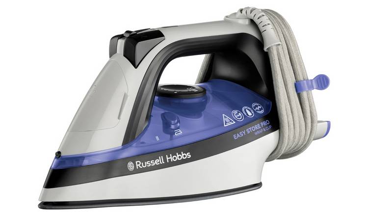 Russell Hobbs Easy Store Pro steam iron with wrap clip storage - British product