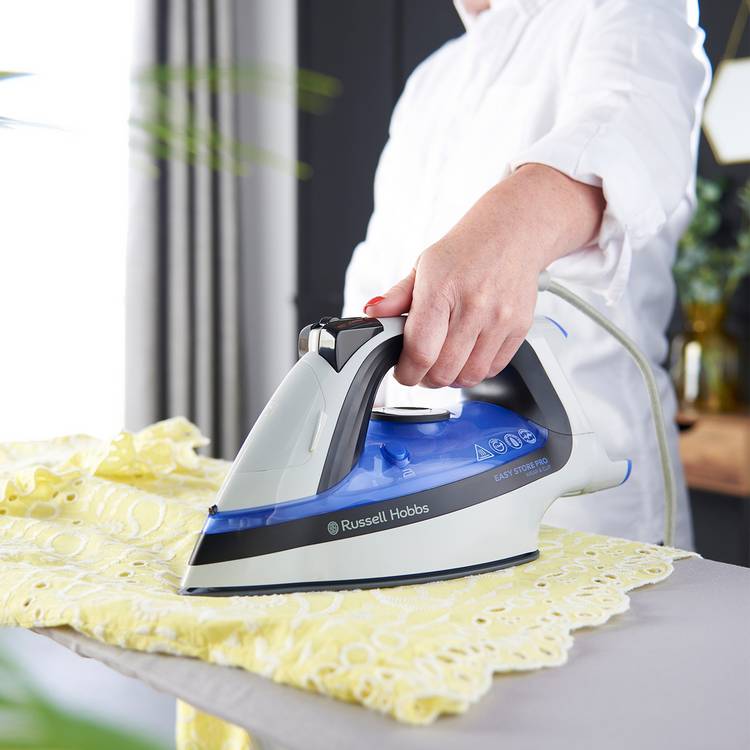 Russell Hobbs Easy Store Pro steam iron with wrap clip storage - British product