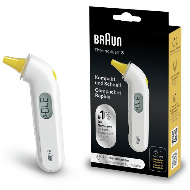 Braun ThermoScan 3 ear thermometer - British product