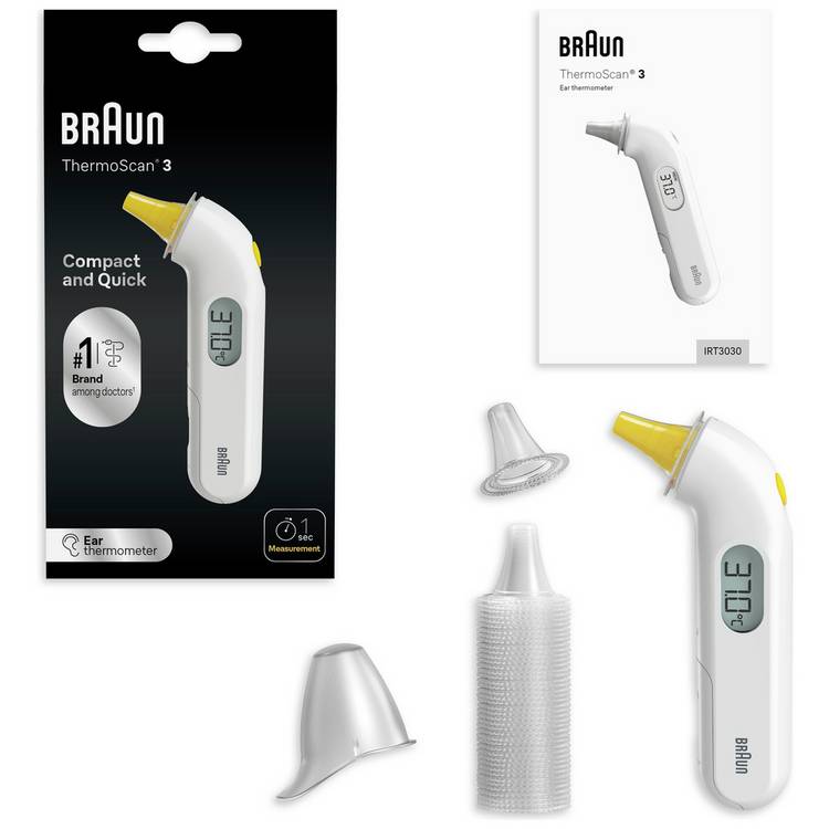 Braun ThermoScan 3 ear thermometer - British product