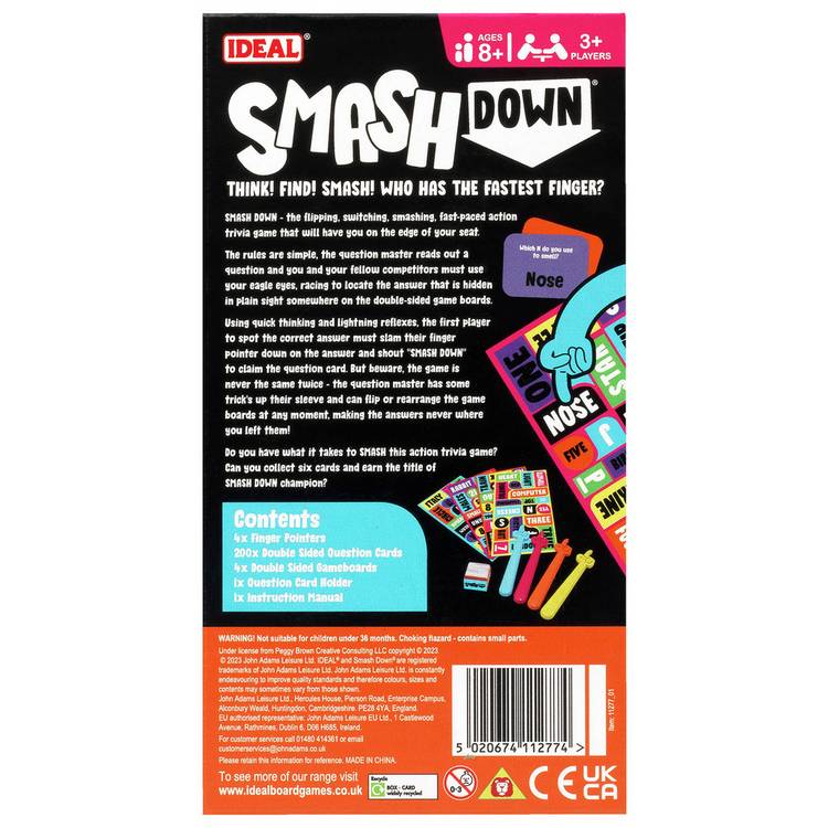 Idea Smash Down board game family trivia fun - British product
