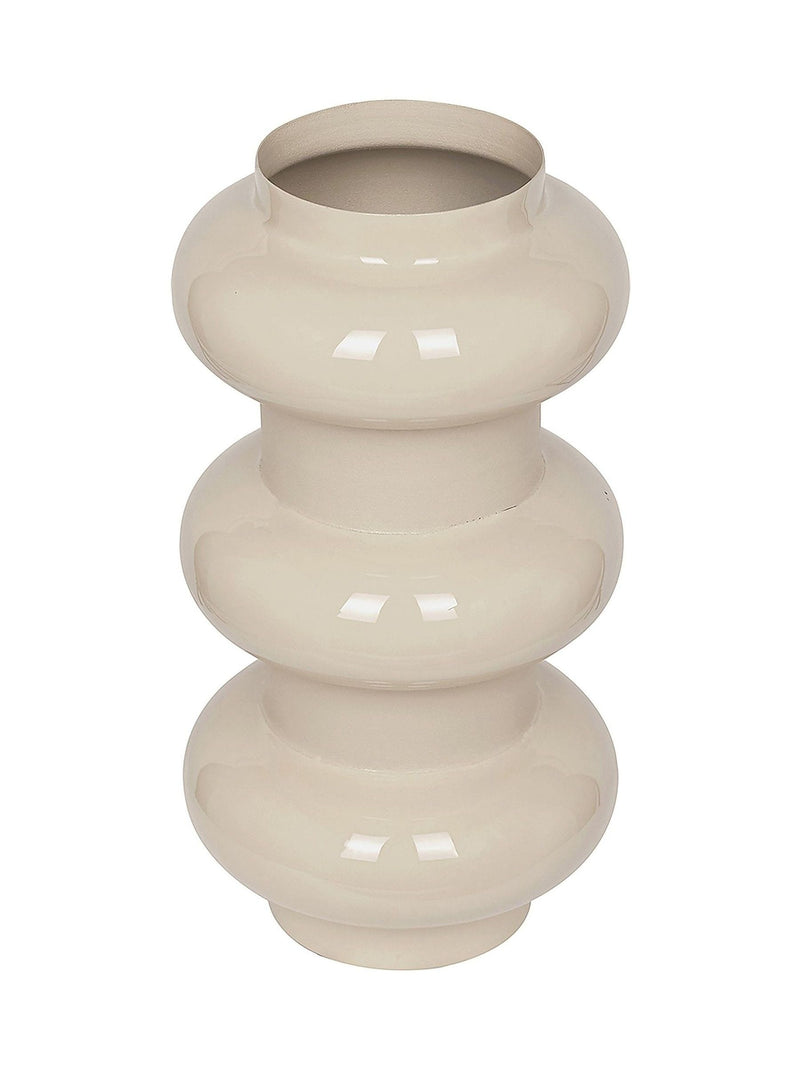 Libra Interiors cream ovolo enamel iron medium vase (British brand)