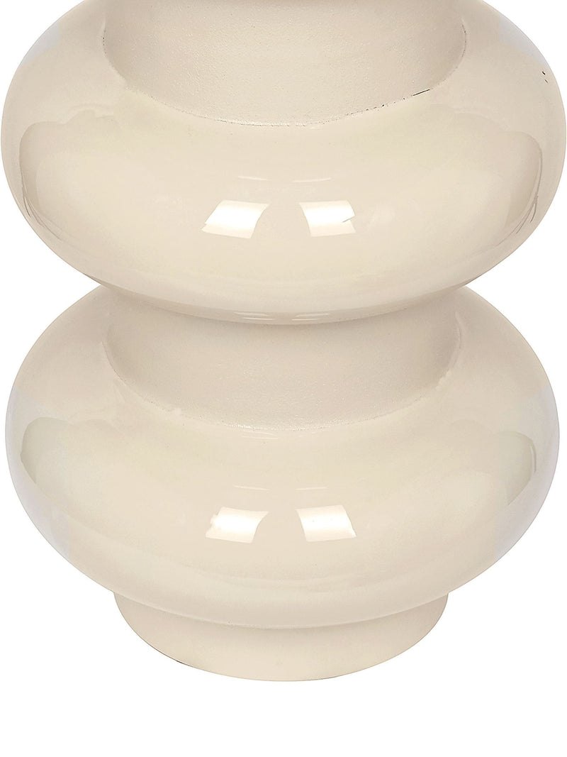 Libra Interiors cream ovolo enamel iron medium vase (British brand)