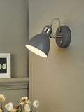 Dar Lighting grey Frederick single spotlight, imported from the UK