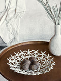 Libra Interiors beige stonewash starfish shallow bowl (British brand)