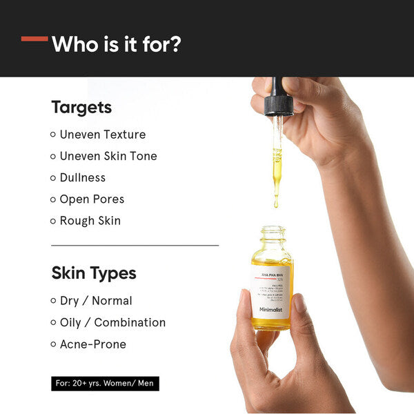Minimalist 32% AHA PHA BHA facial peel - British product