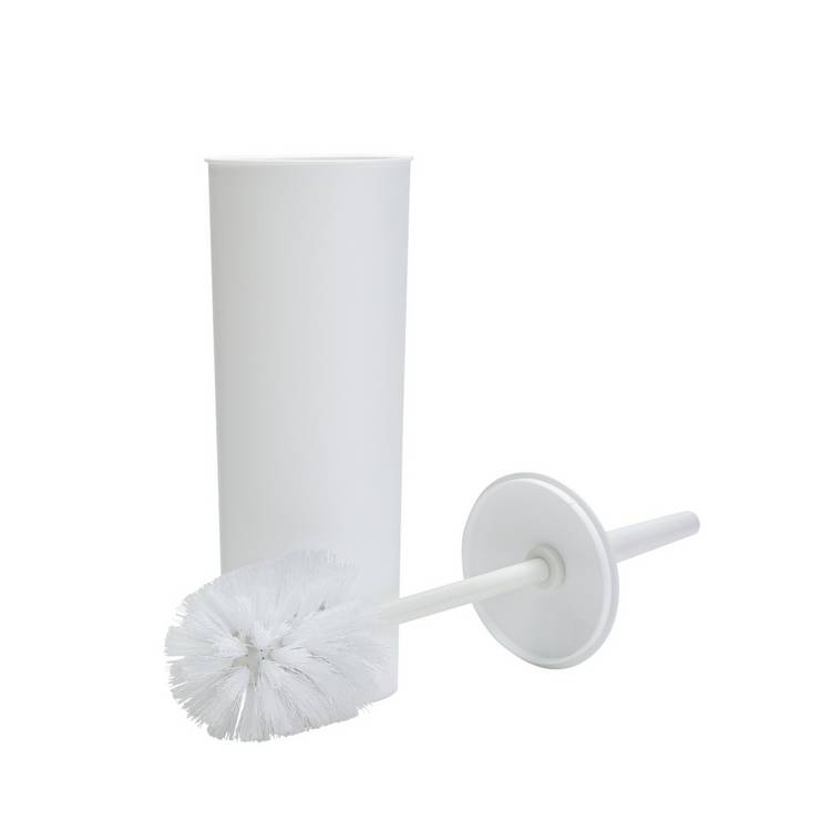 Home Essentials white plastic toilet brush, imported from the UK