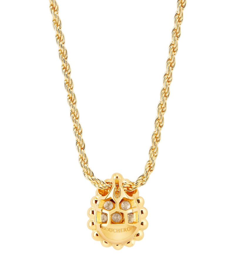 Boucheron yellow gold diamond serpent pendant necklace (British brand)