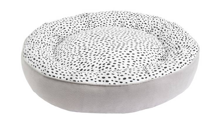 Doughnut Dog Bed Spotty Dot Print Large (British brand)