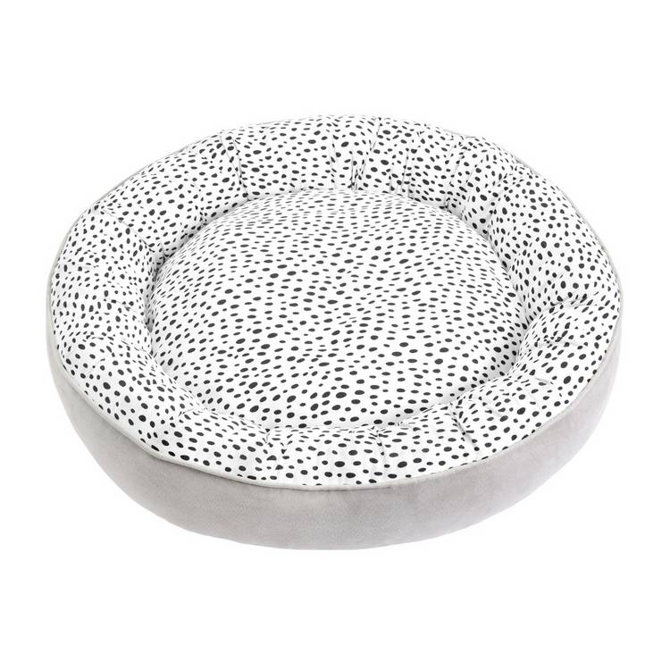 Doughnut Dog Bed Spotty Dot Print Large (British brand)