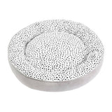 Doughnut Dog Bed Spotty Dot Print Large (British brand)