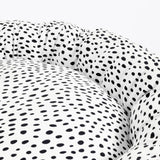 Doughnut Dog Bed Spotty Dot Print Large (British brand)