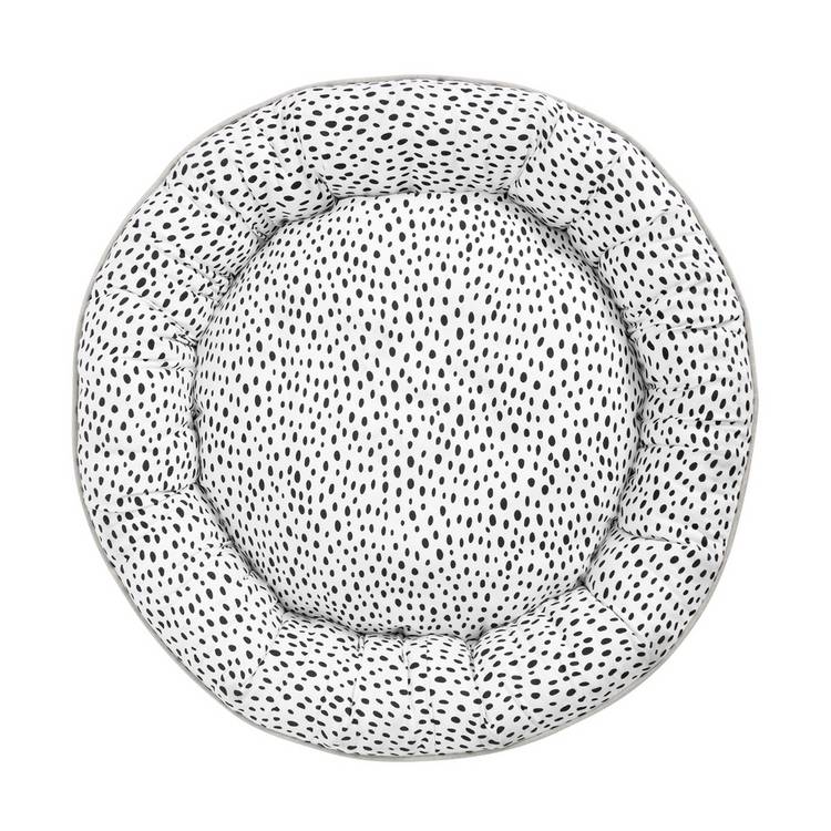 Doughnut Dog Bed Spotty Dot Print Large (British brand)