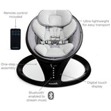 Munchkin Bluetooth baby swing chair black for newborns, UK version