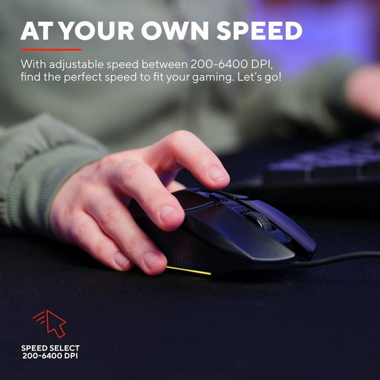 GXTrust Felox wired gaming mouse black, imported from the UK
