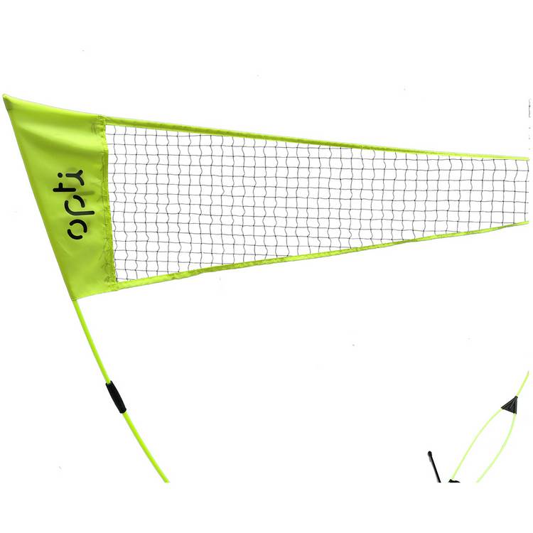 Opti badminton set pop-up net 10ft racquets shuttlecocks, UK version