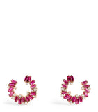 Suzanne Kalan Frenzy spiral earrings with rubies and diamonds (British brand)