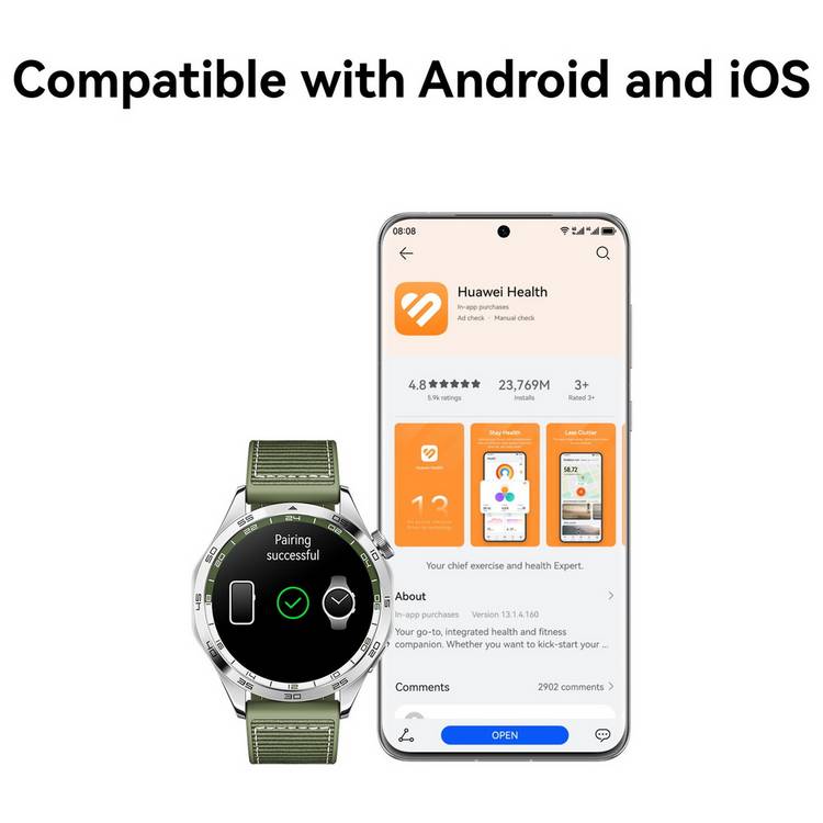 HUAWEI smartwatch green woven strap 46mm, UK version