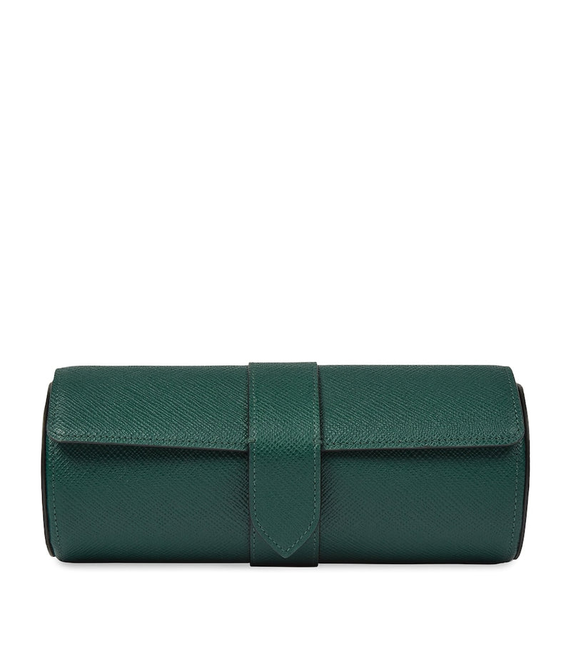 Smythson Panama Leather Watch Roll