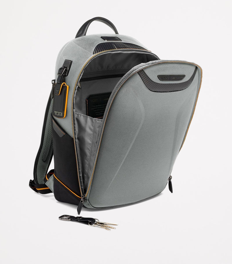 Sleek Backpack with Carbon Fibre Accents and USB Port, 43cm x 30.5cm x 14cm