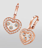 Chopard rose gold diamond earrings Happy Diamonds, imported from the UK