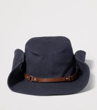 Miu Miu drill cowboy hat with embroidered logo, UK version