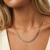 Superdrug MUCHV Women's Figaro Chain Necklace in 18k Gold- Buy online at McGrocer