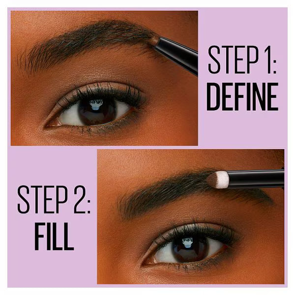 Maybelline eyebrow duo pencil powder Dark Brown, imported from the UK