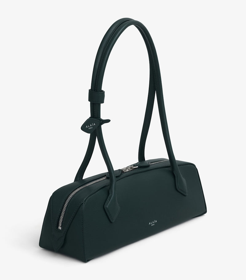 Alaïa Le Teckel medium shoulder bag black leather, imported from the UK