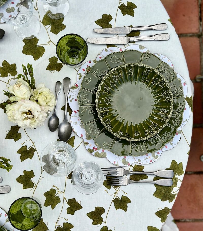Summerill & Bishop Ivy print round tablecloth 260cm (British brand)