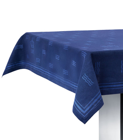 Harrods Royal Copenhagen Jacquard Waves Fabric Tablecloth 145cm x 320cm- Buy online at McGrocer