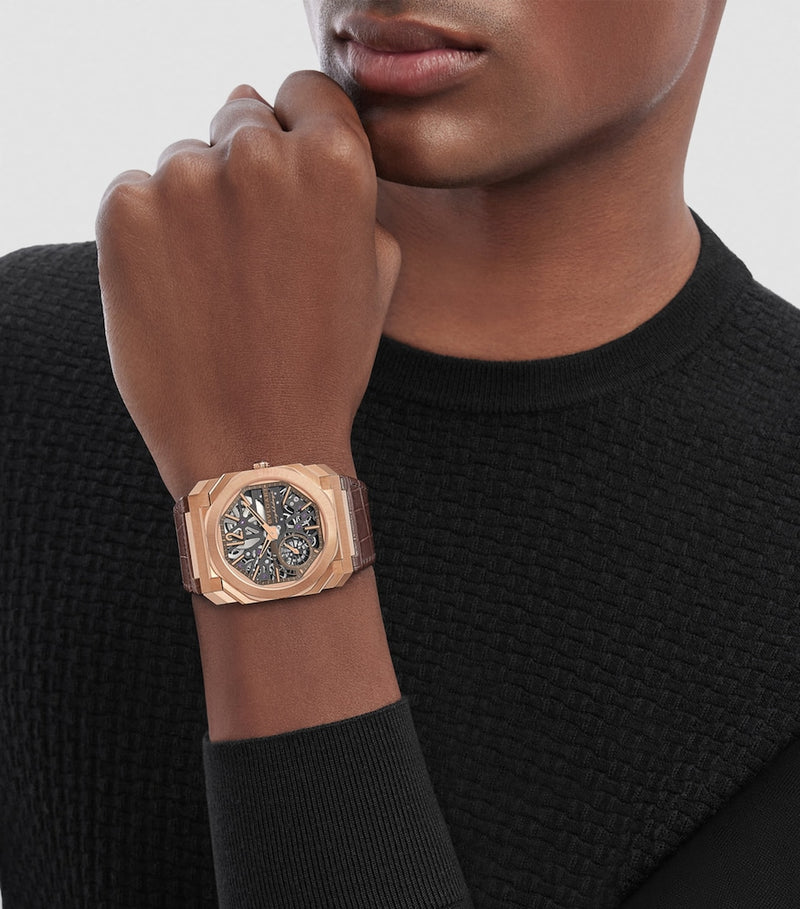 Bvlgari Octo Finissimo skeleton watch 40mm rose gold (British brand)