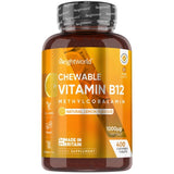 Superdrug WeightWorld Vitamin B12 1000mcg Lemon Flavour Chewable Vegan Tablets, 400 Tablets- Buy online at McGrocer