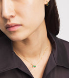 Suzanne Kalan emerald and diamond pendant necklace, imported from the UK