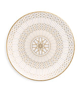Harrods Gold and Platinum Enhanced White Porcelain Bread Plate 16cm- Buy online at McGrocer