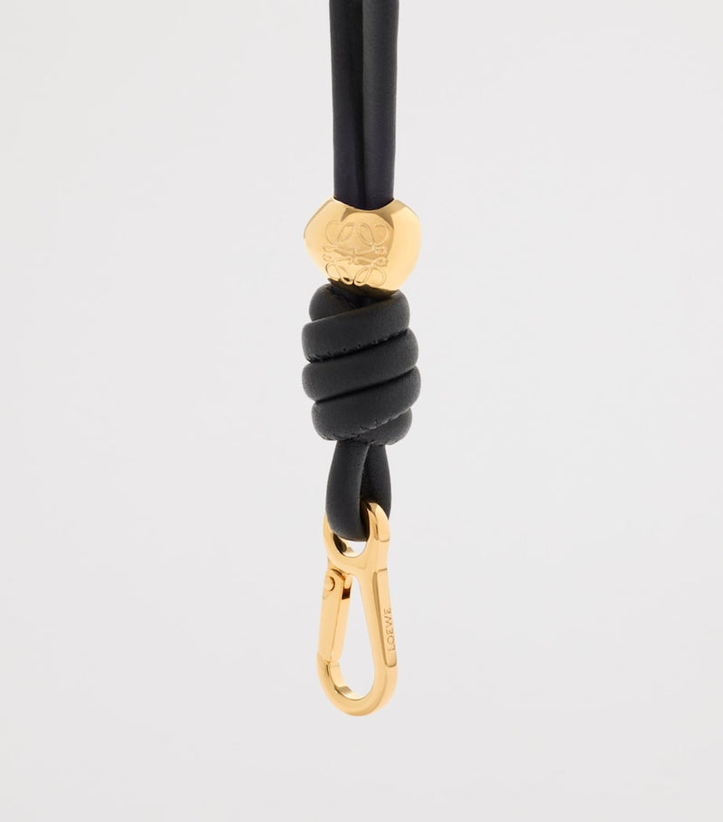 LOEWE wristlet strap calfskin leather gold hardware (British brand)