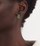 Suzanne Kalan emerald diamond hoop earrings, imported from the UK