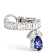 Harrods Yeprem White Gold Diamond and Sapphire Whisper Ear Cuff- Buy online at McGrocer
