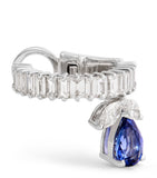 Yeprem white gold diamond and sapphire ear cuff - British product
